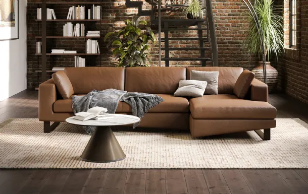 Sofa with peninsula Montecarlo by Tonin Casa