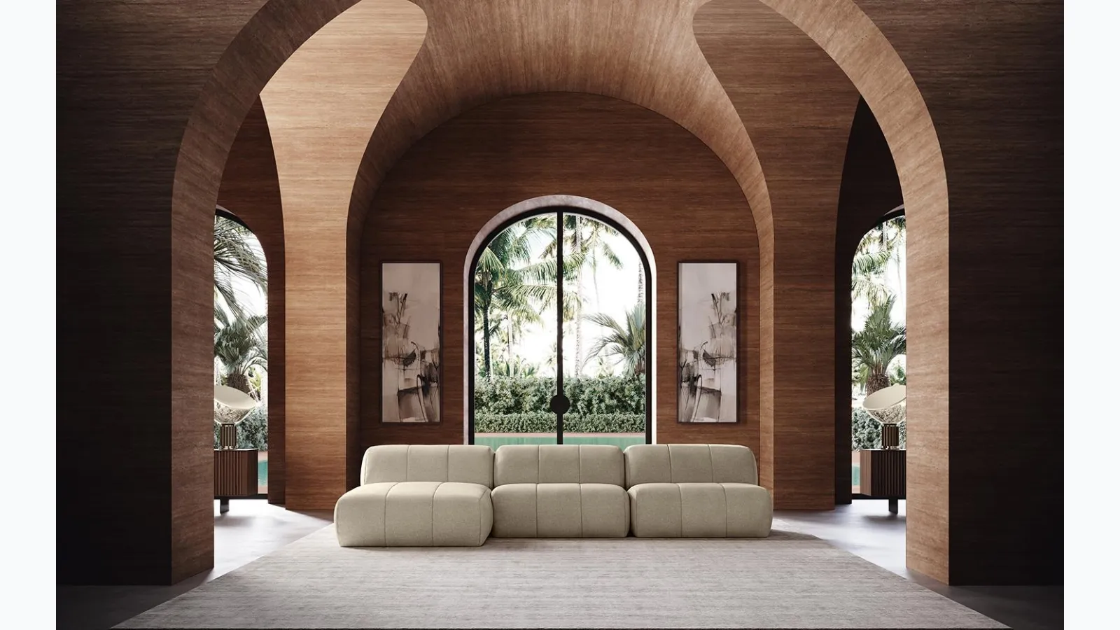 Sofa with peninsula Muffin by Felis