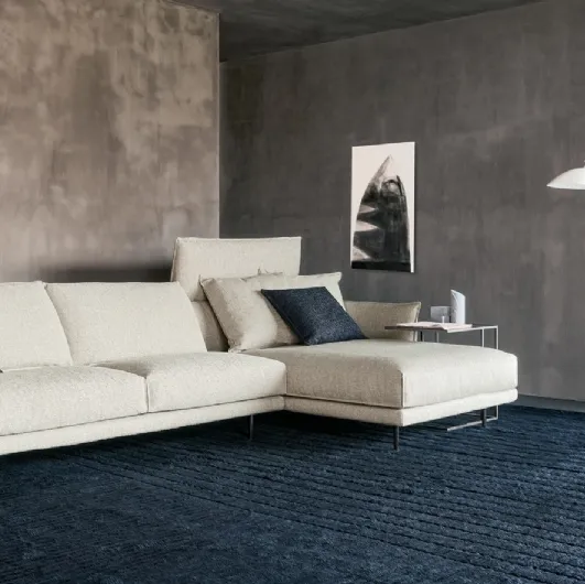 Fabric sofa with peninsula Nubes by Twils Lounge.