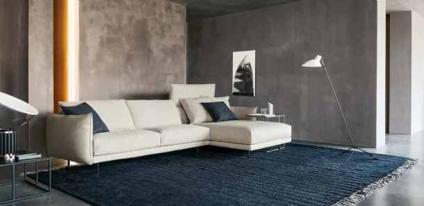 Fabric sofa with peninsula Nubes by Twils Lounge.