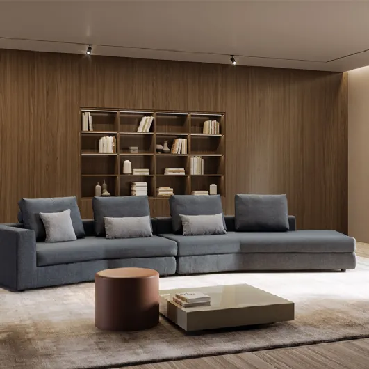 Park living room in padded fabric by Dema