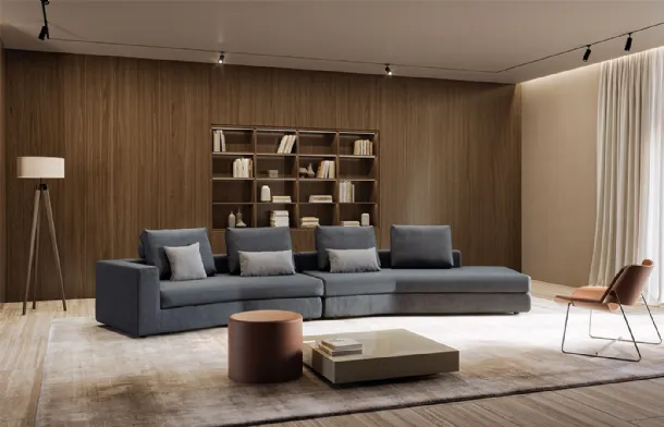 Park living room in padded fabric by Dema