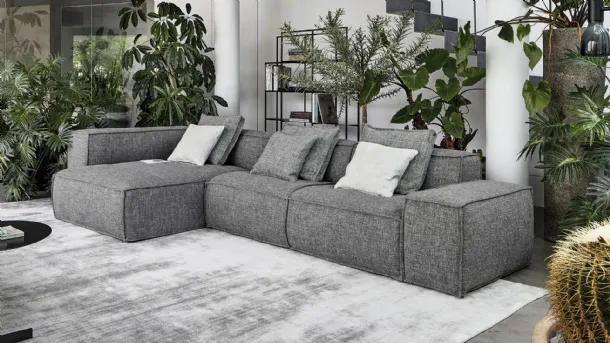 Sofa with peninsula Peanut BX by Bonaldo.