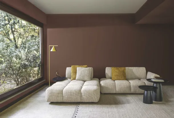 Qubik sofa with chaise lounge by Flexteam