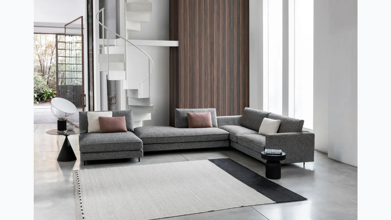 Corner sofa with peninsula Ralph by Flexteam