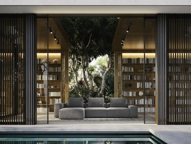 Sofa with peninsula Reverso by Felis