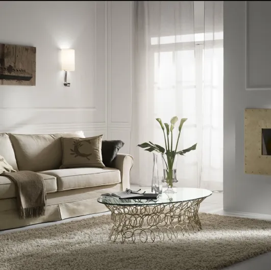 Sofa bed in Rivoli fabric by Cantori