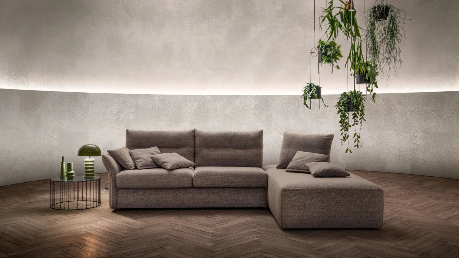 Sofa bed with peninsula Rock by Samoa