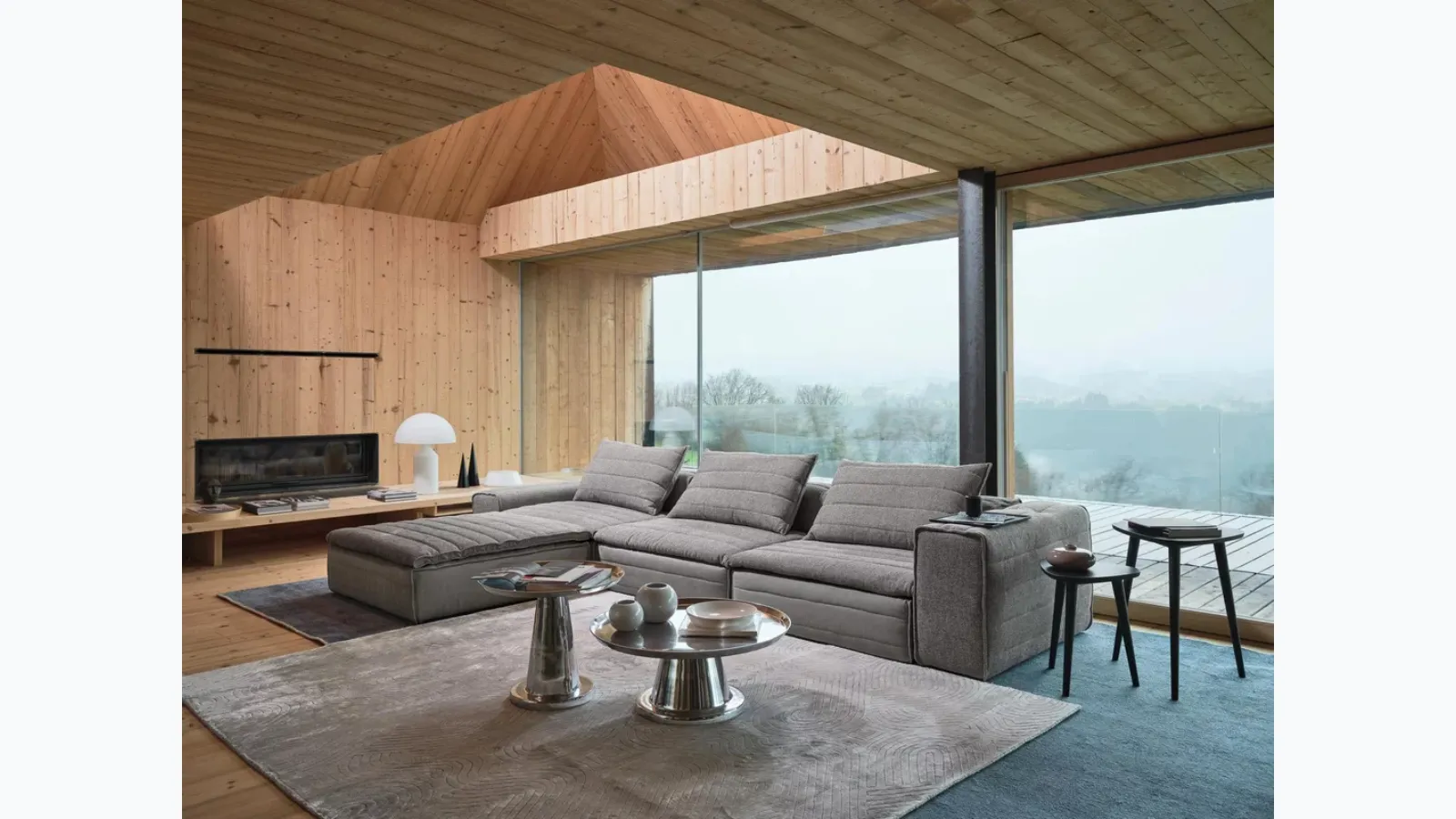 Samet Gervasoni sofa with peninsula