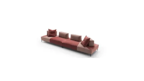Linear sofa in Sanders Universe fabric by Ditre Italia.