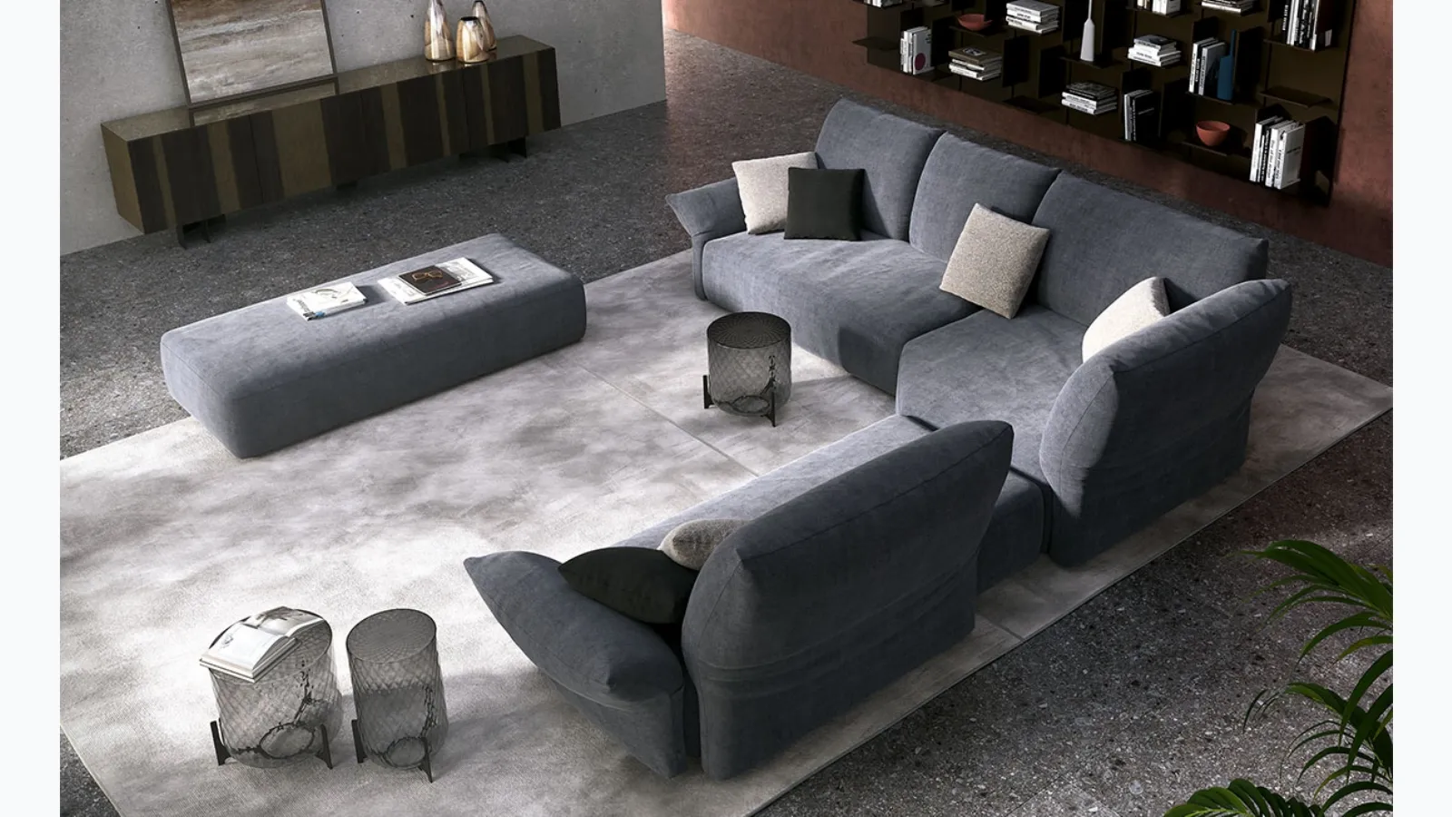 Sinatra corner sofa by Cattelan Italia.