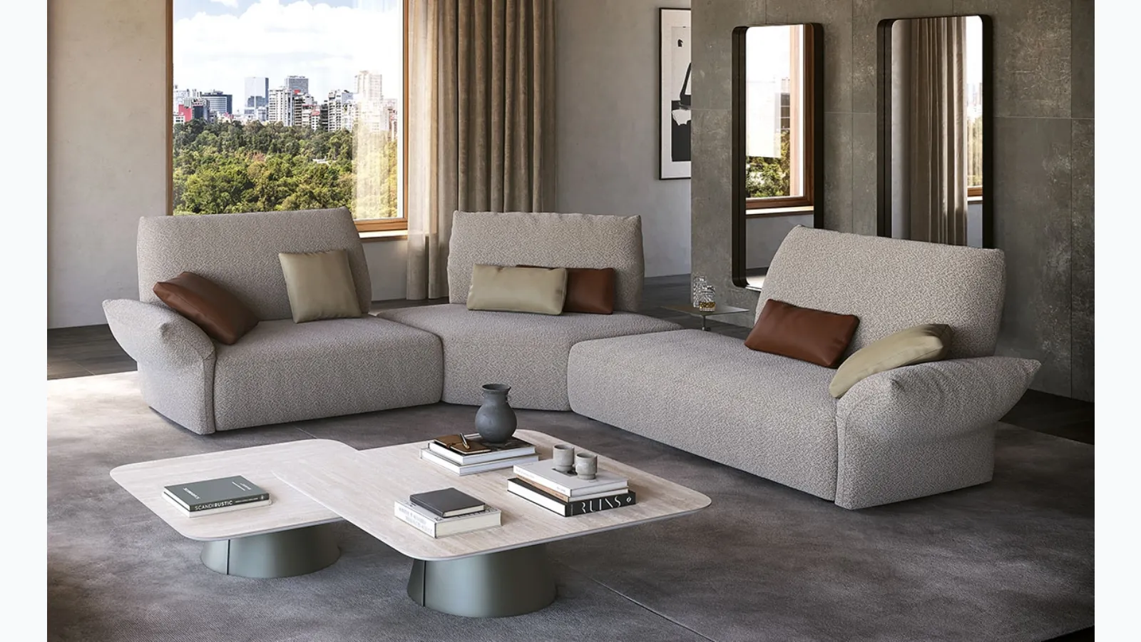 Sinatra corner sofa by Cattelan Italia