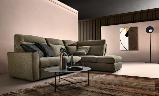 Corner Relax sofa in Swing Slick fabric by Samoa.