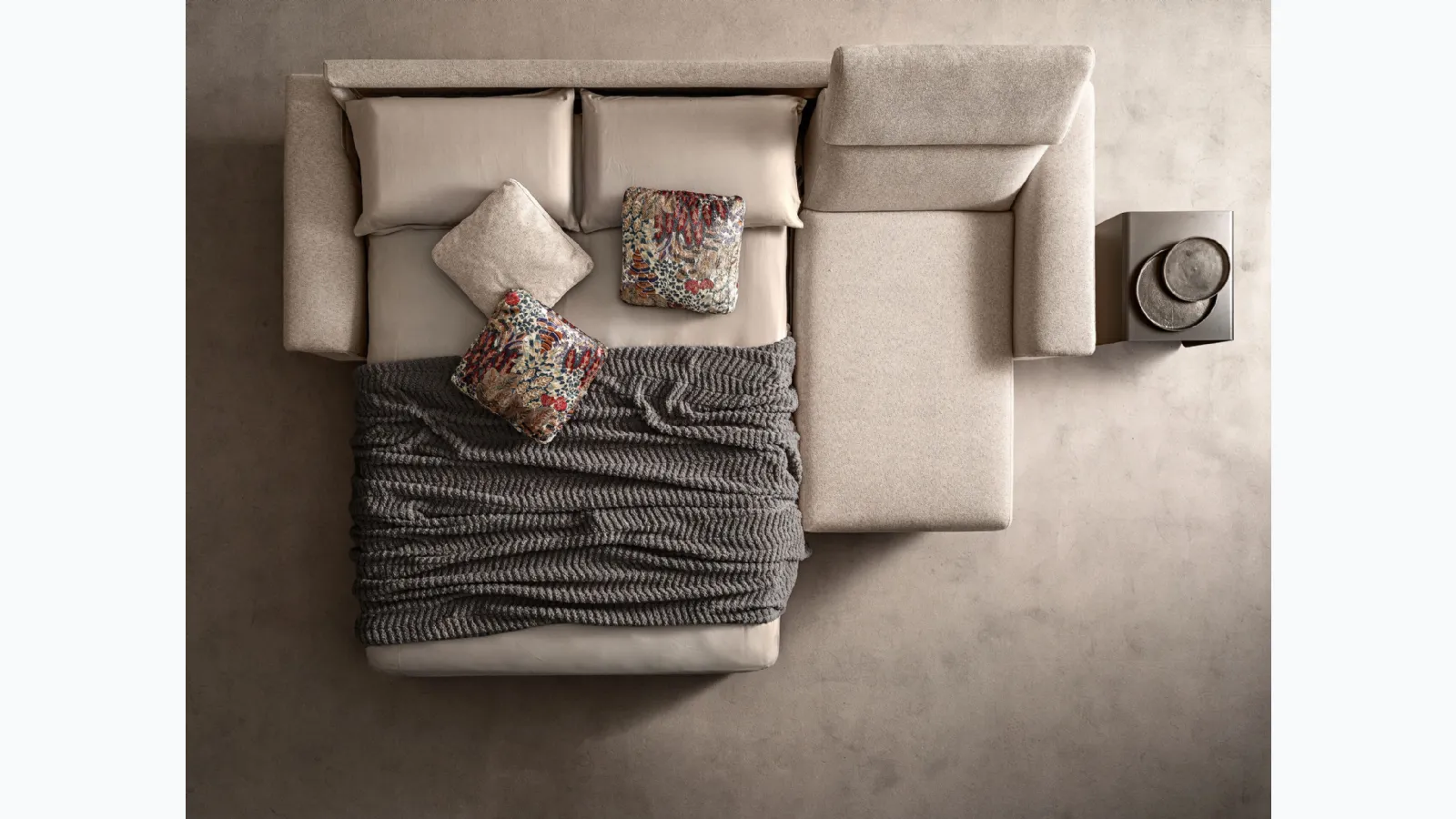 Sofa bed with chaise longue Target by Samoa