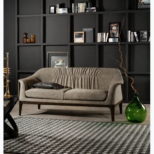 Linear leather sofa Tiffany by Tonin Casa