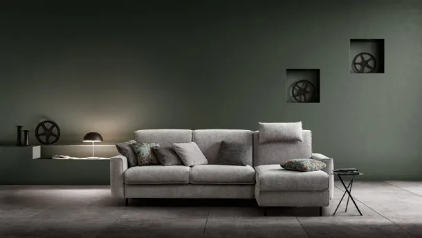 Sofa bed with peninsula Titan by Samoa