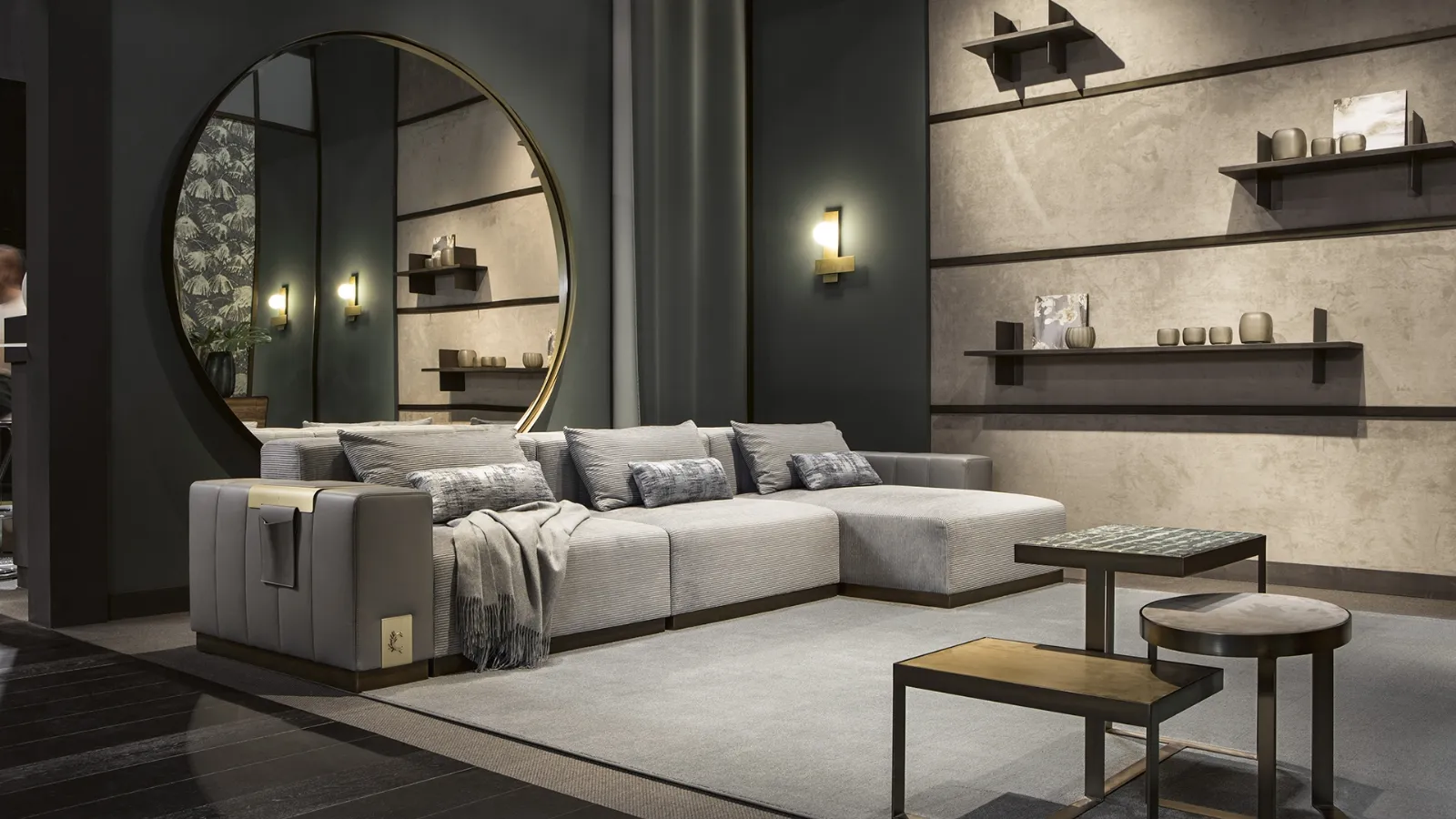 Vietri sofa with peninsula by Cantori