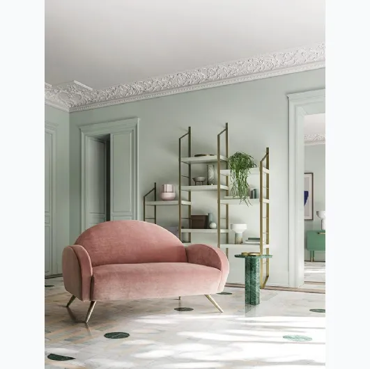 Linear velvet sofa Wendy by Felis