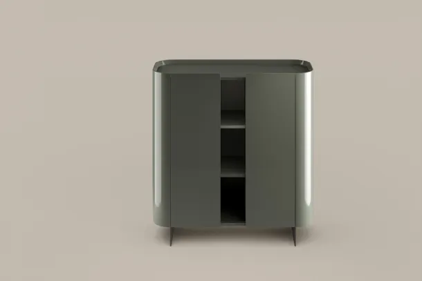 Vertical Madia Arragan in glossy lacquered wood by Bonaldo