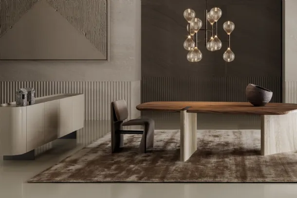 Glossy lacquered wood Madia Arragan by Bonaldo