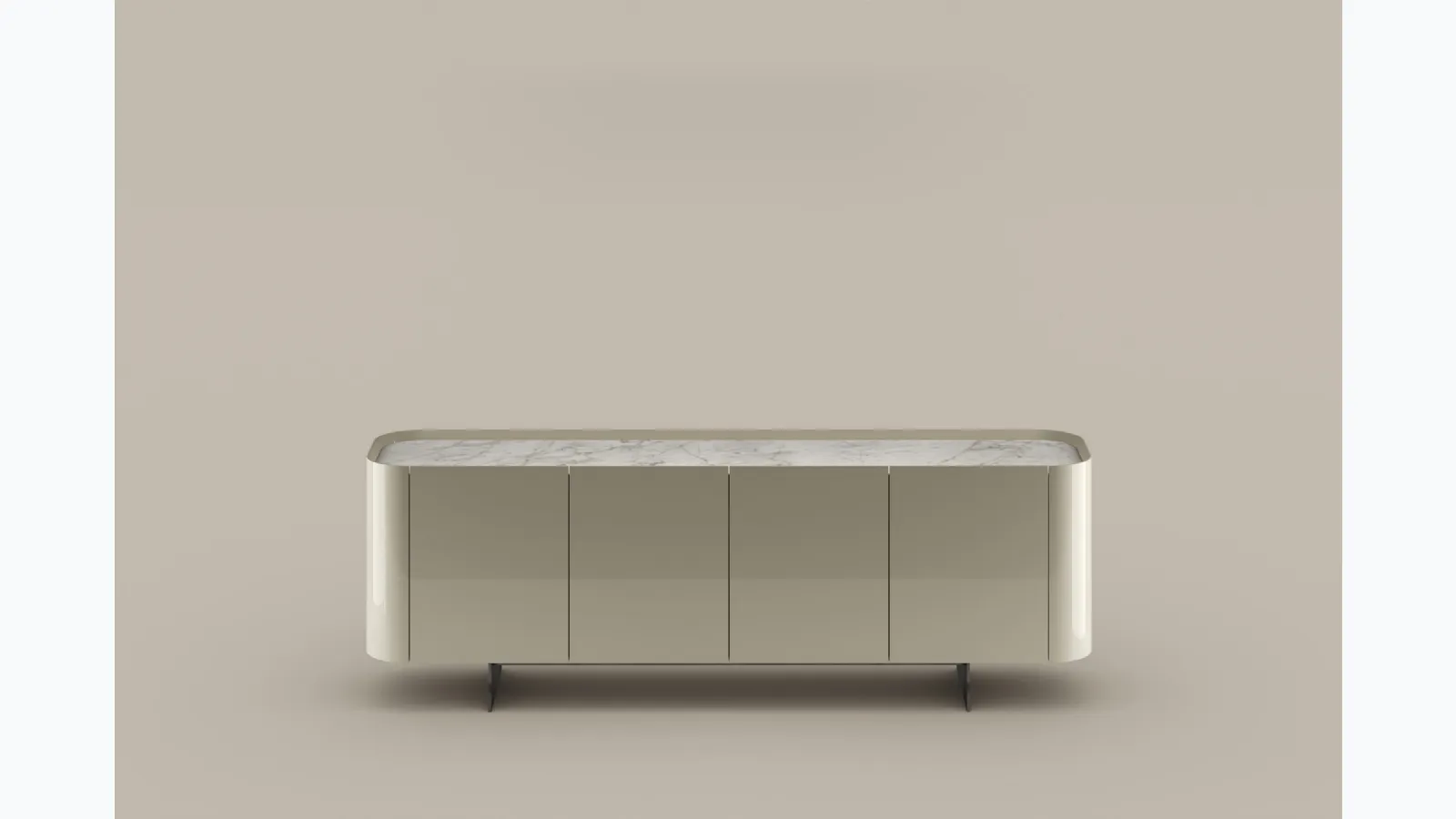 Glossy lacquered wood Madia Arragan by Bonaldo