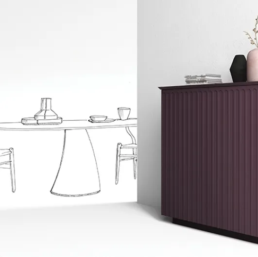 Minotti Italy's Athena Vertical Sideboard