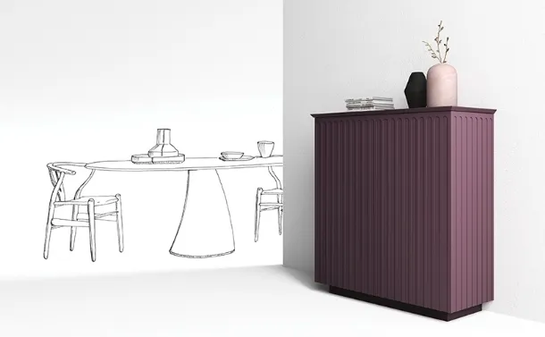 Minotti Italy's Athena Vertical Sideboard