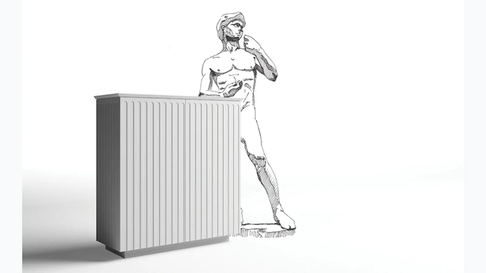 Minotti Italia's Athena Vertical Sideboard