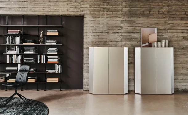 High lacquered wooden sideboard Chelsea by Cattelan Italia.