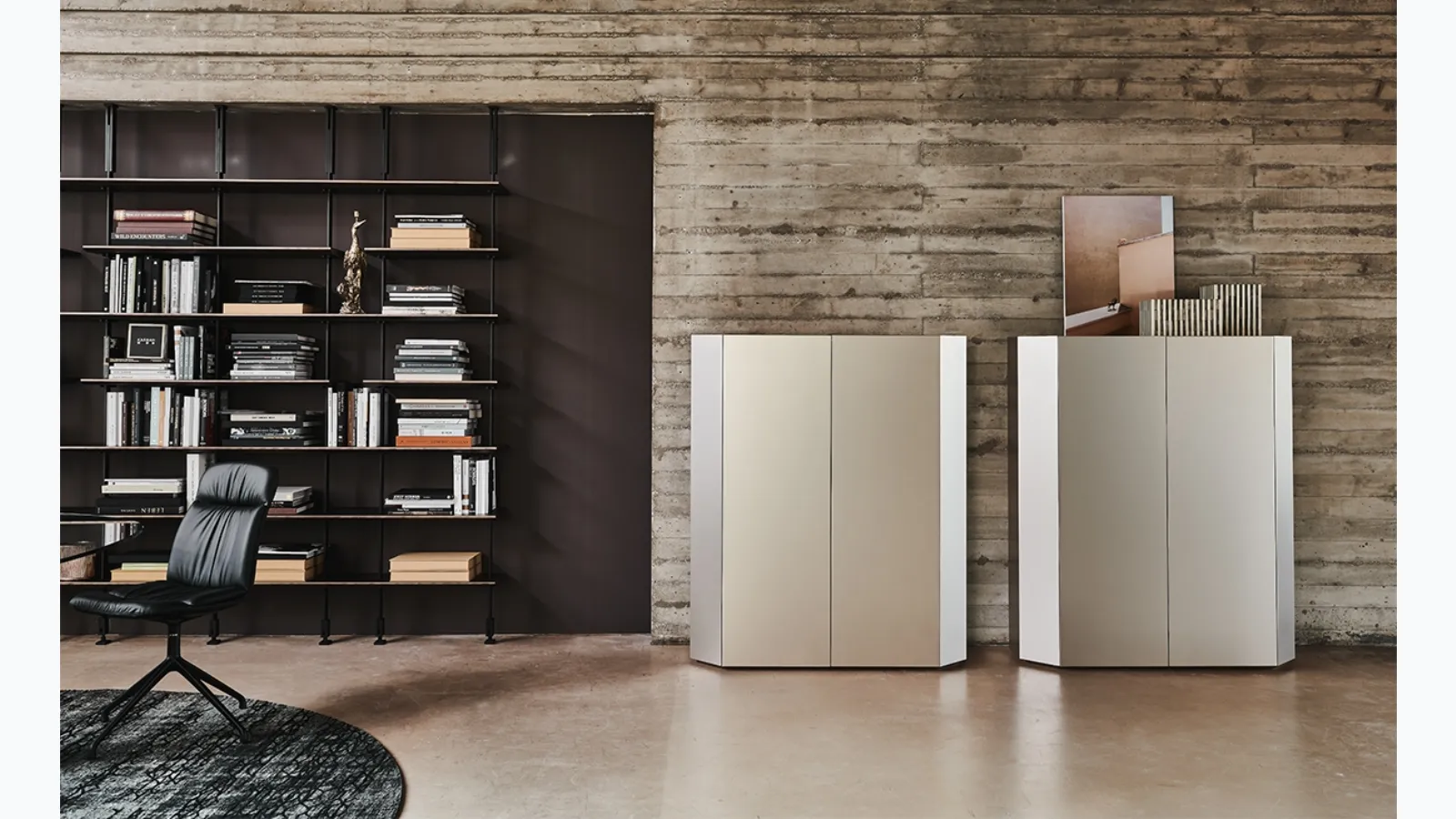 High lacquered wooden sideboard Chelsea by Cattelan Italia.