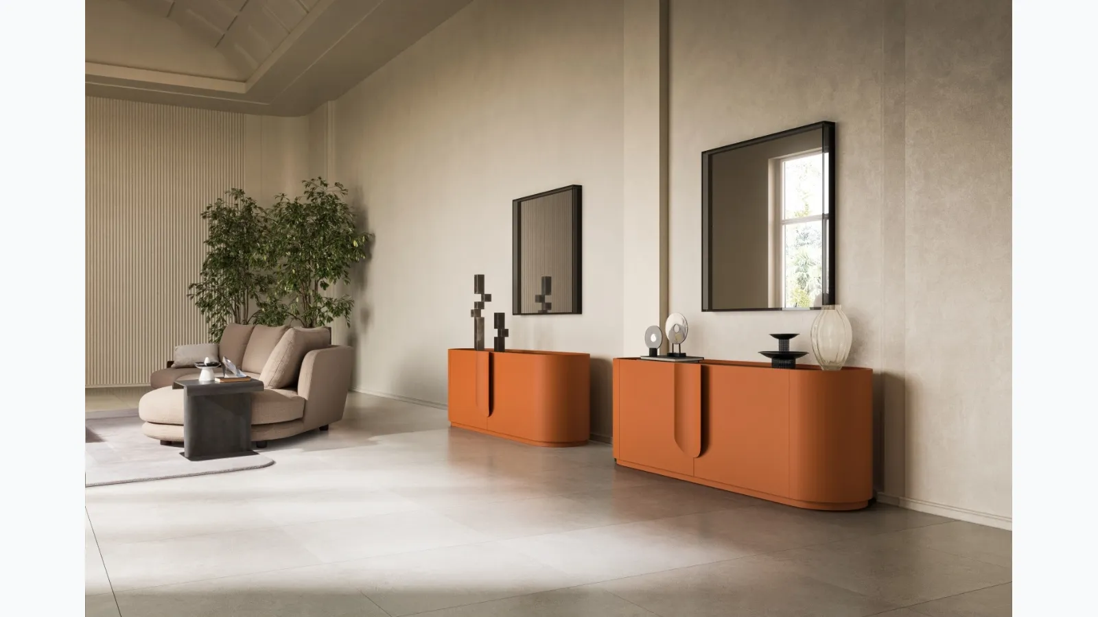 Matte lacquered Circus sideboard by Ditre Italia.