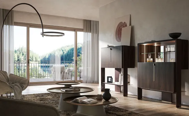Design wooden sideboard Cremona by Cattelan Italia.