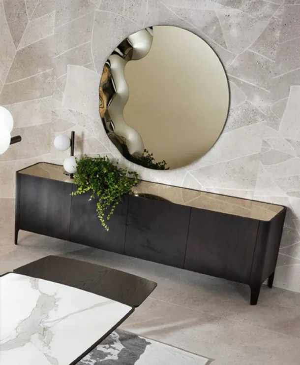 Cross oak sideboard by Riflessi