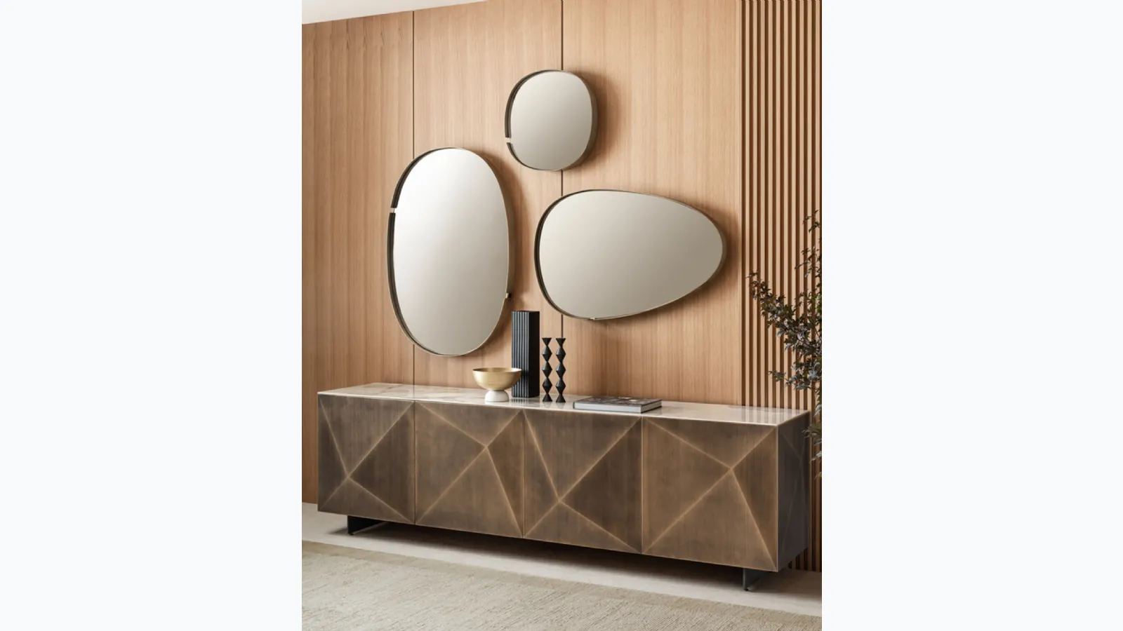 Cubric metal sideboard by Riflessi.