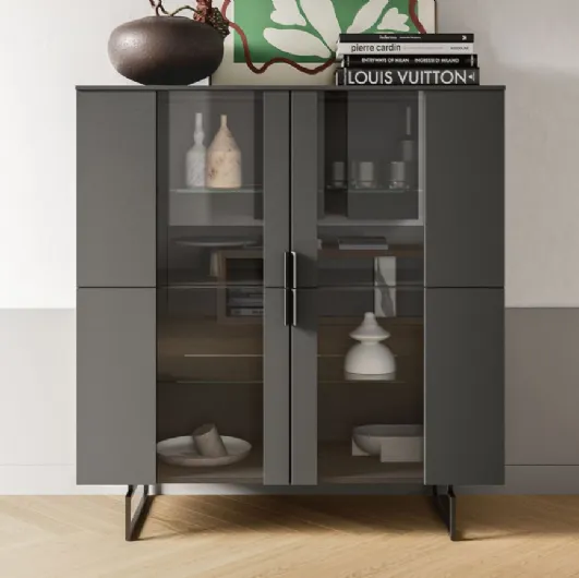 Madia Day 38 in melamine with chalkboard and transparent glass by Orme