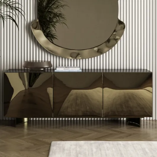 Eden sideboard in bronze mirror by Bontempi.