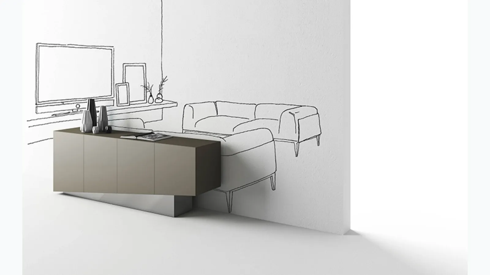 Extra sideboard by Minotti Italy.