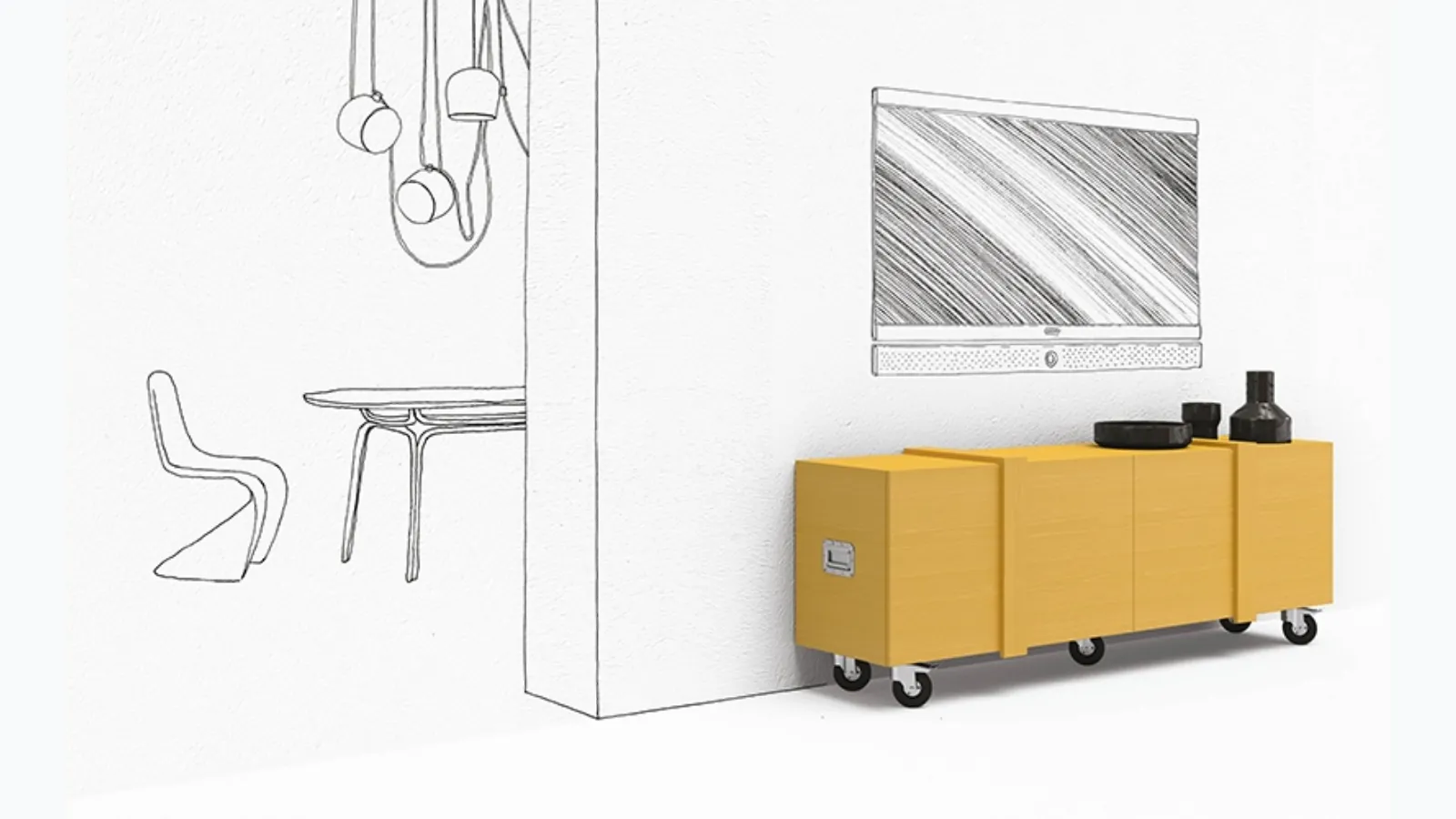 Fragile sideboard by Minotti Italia