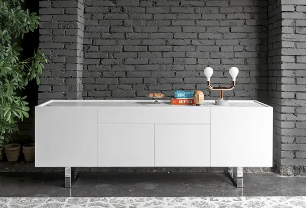 Calligaris White Horizon Sideboard