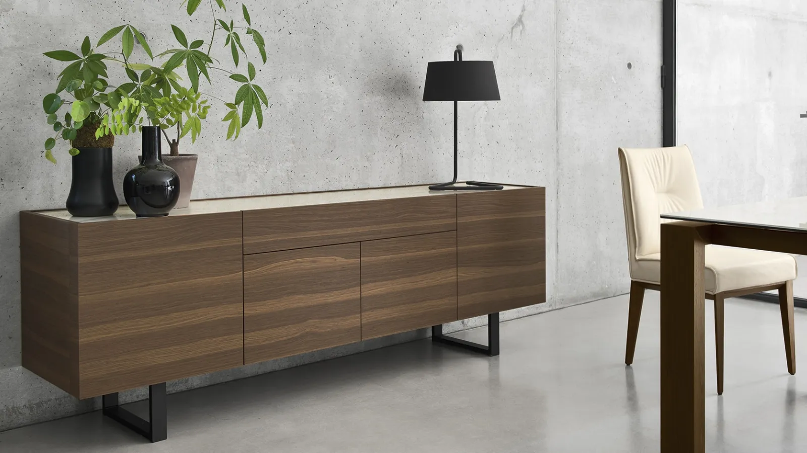 Wooden Horizon sideboard by Calligaris