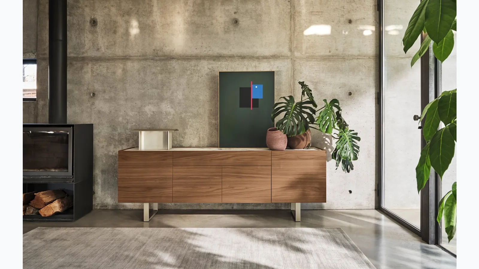 Horizon wooden sideboard by Calligaris