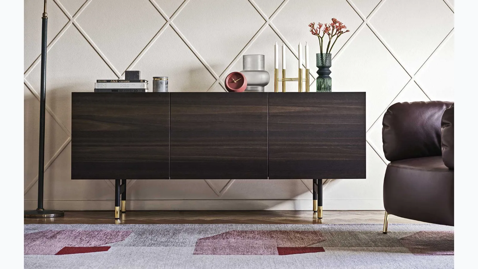Wooden Horizon sideboard by Calligaris