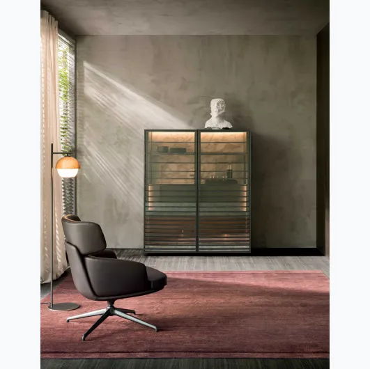 Wooden Horizons sideboard with glass doors by Molteni & C