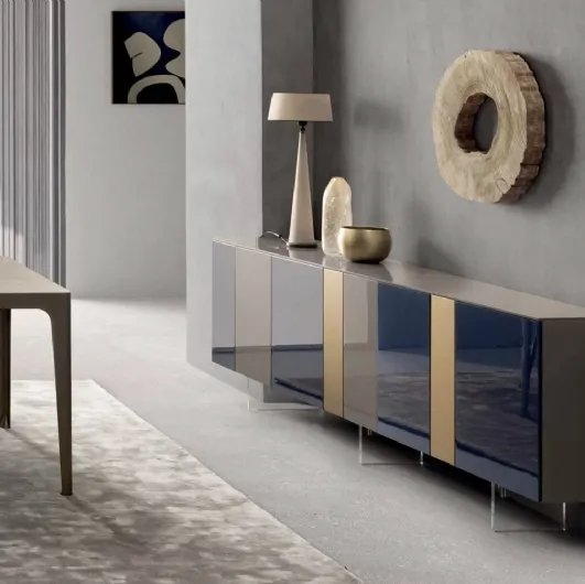 InclinART sideboard in glossy lacquer by Presotto
