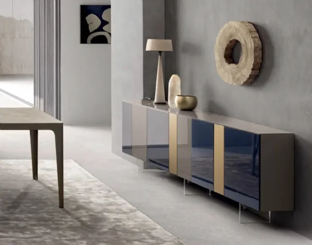 InclinART sideboard in glossy lacquer by Presotto
