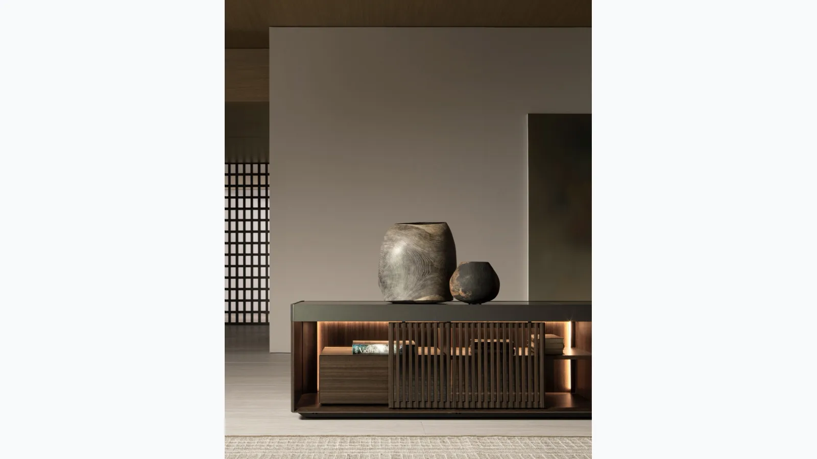 Madia Living Box 01 in lacquered wood by Molteni & C