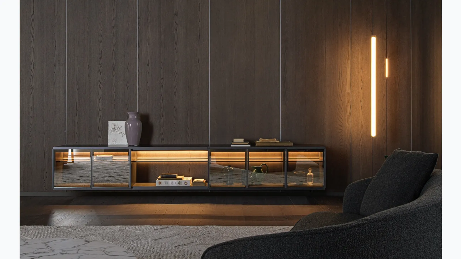 Suspended sideboard Logos by Molteni &