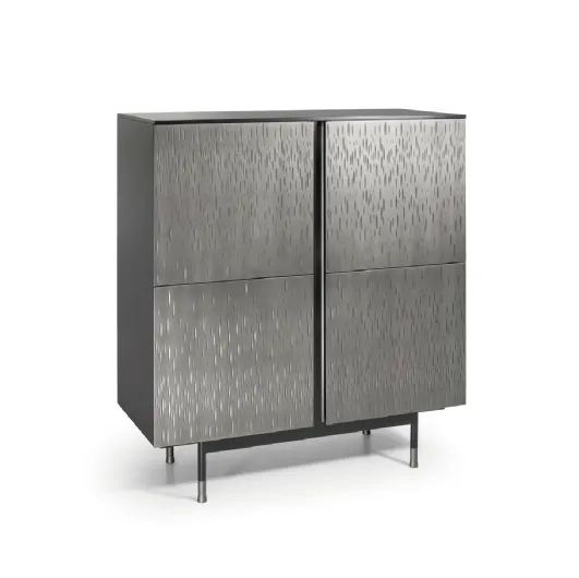 Melody Rain wooden Sideboard Cabinet covered in metal by Cantori