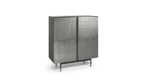 Melody Rain wooden Sideboard Cabinet covered in metal by Cantori