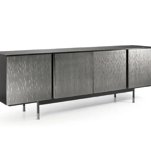 Melody Rain wooden sideboard covered in metal by Cantori